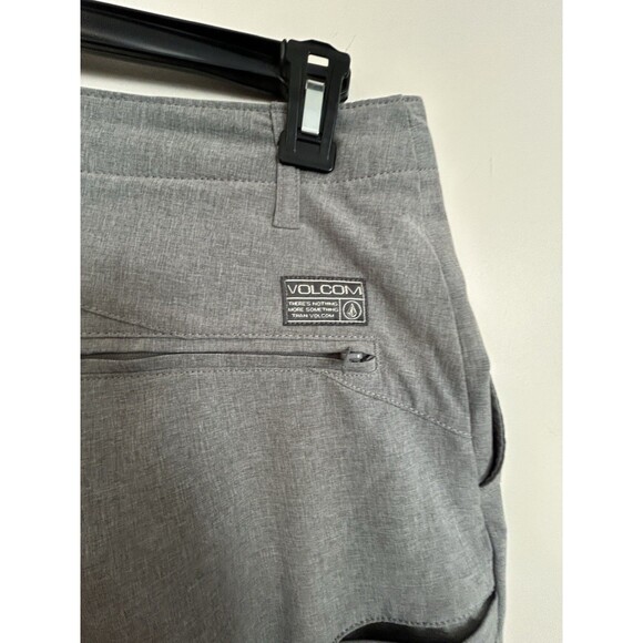 Volcom Shorts mens 28 gray 4 way Stretch zipper pocket surf and turf swim - Picture 5 of 12